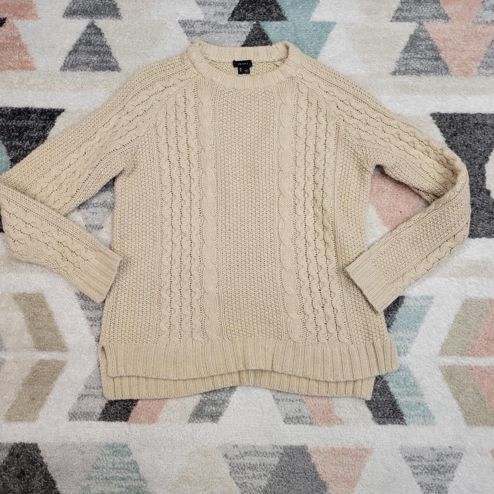 Theory Sweater Innis Aria in Oatmeal (Natural) Size Medium